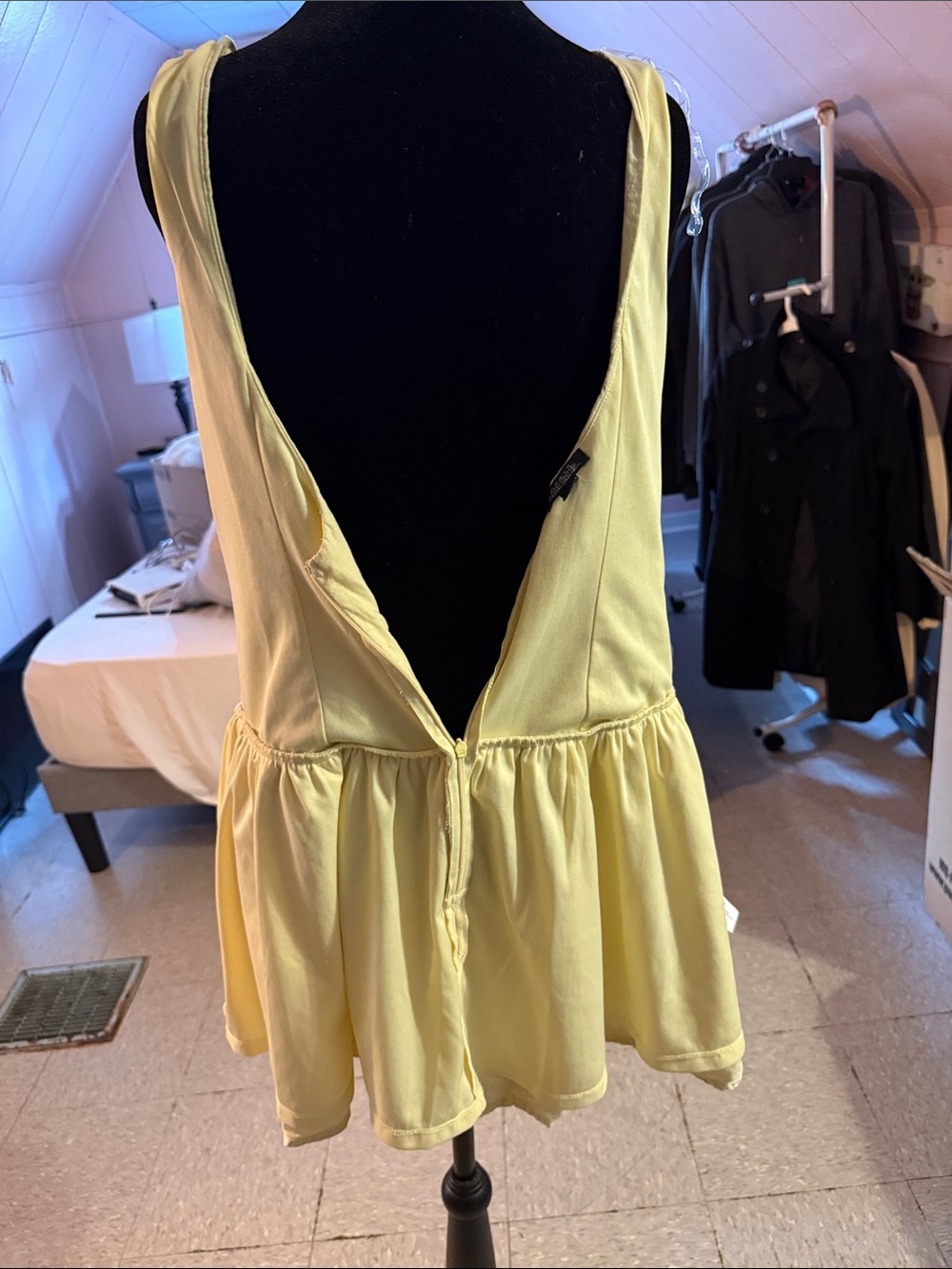 wild fable Cream Button-Front Ruffle-Hem Sundress - Picture 11 of 14